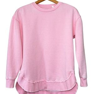 Royce Vintage washed Poncho Fleece - in Beach Pink. Rounded hem. Women’s SP